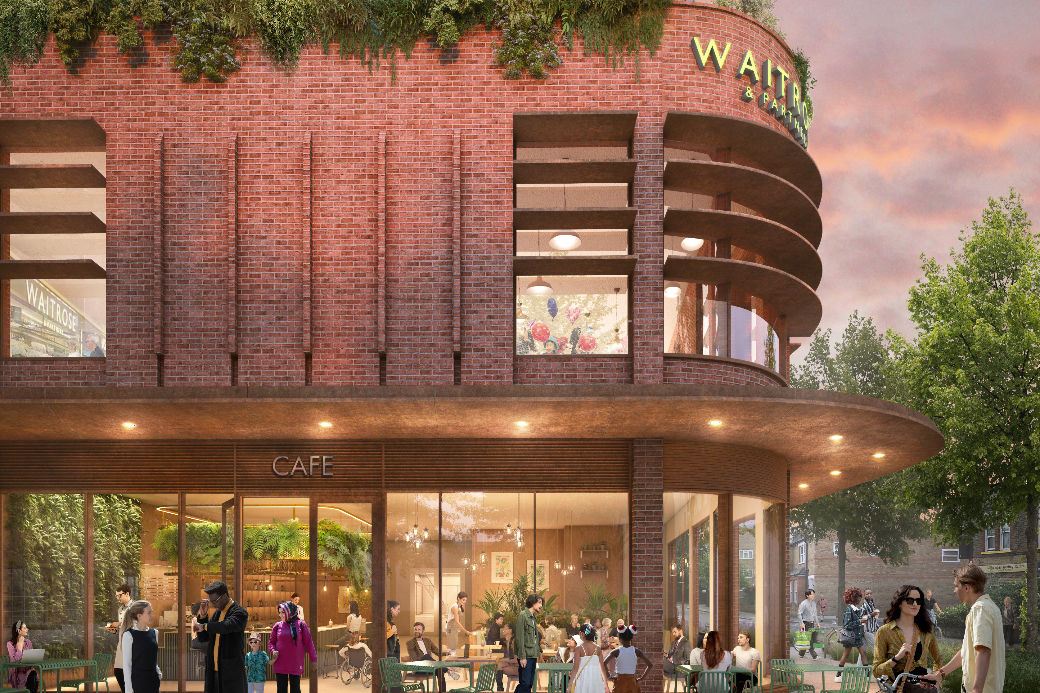 Main entrance along Mill Lane